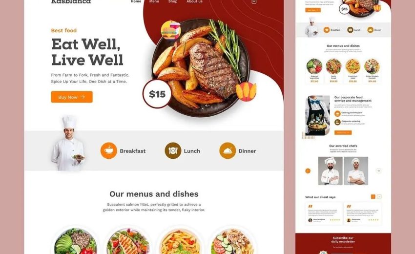 Eye Caching Restaurants WordPress website with Speed Optimized.